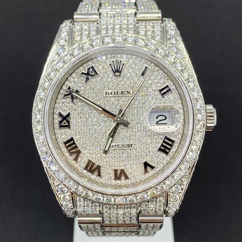 iced rolex cost|Rolex datejust 41mm iced out.